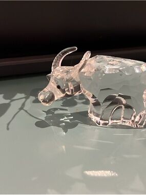 Swarovski Clear Crystal Bull Figurine - Clear